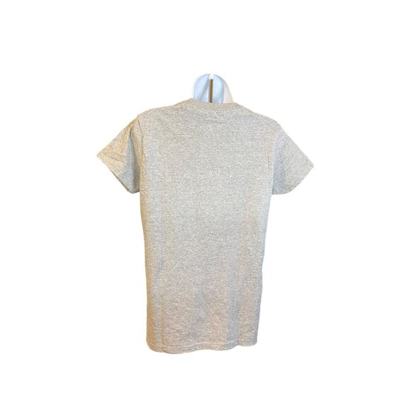 Gildan Womens Medium Heather Gray V-Neck T-Shirt Lightweight Streetwear - Picture 2 of 6